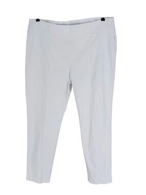 Chicos So Slimming Brigitte Ankle Pants Size 3 White Stretch Classic Womens 16